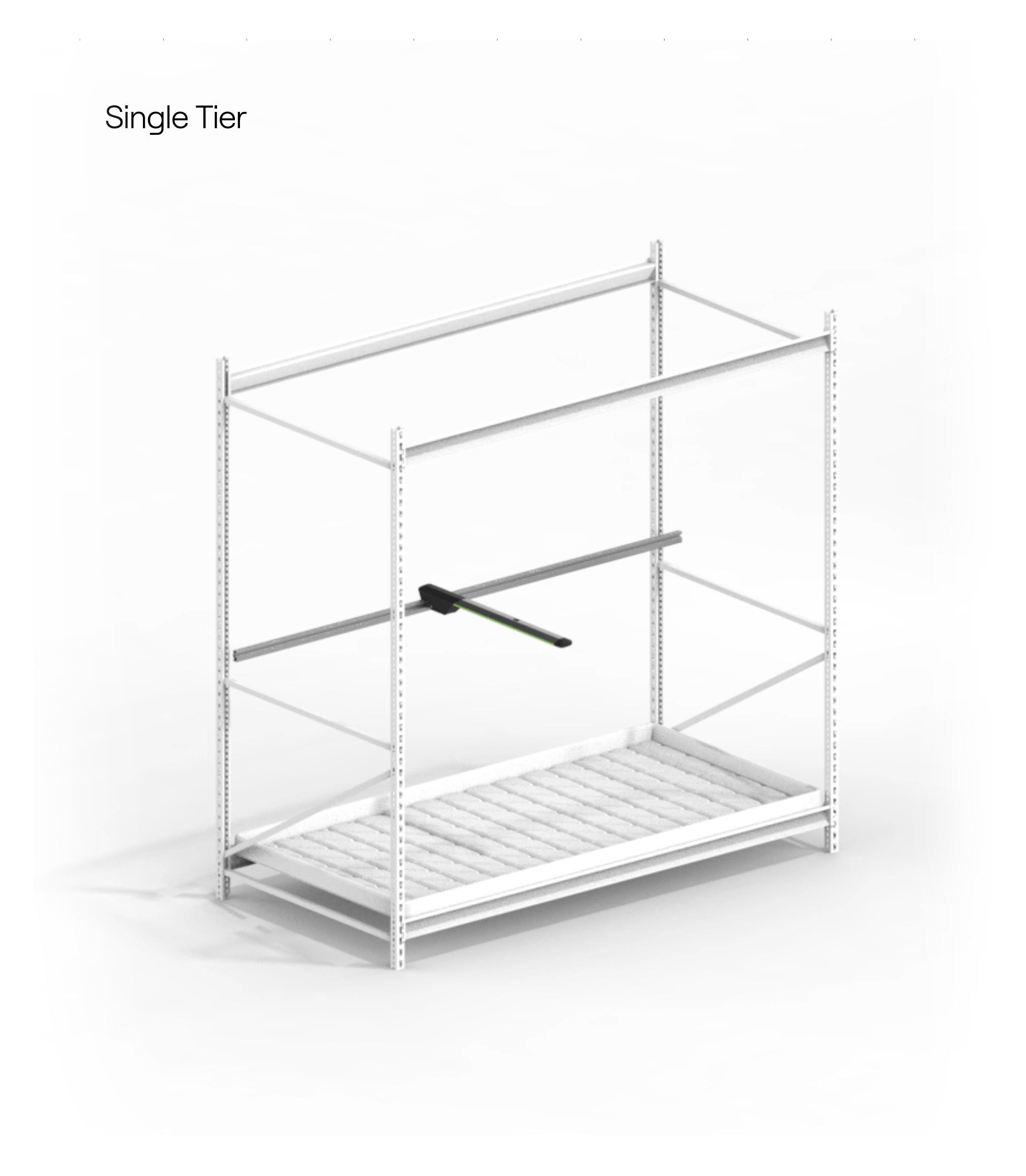 Single tier rack