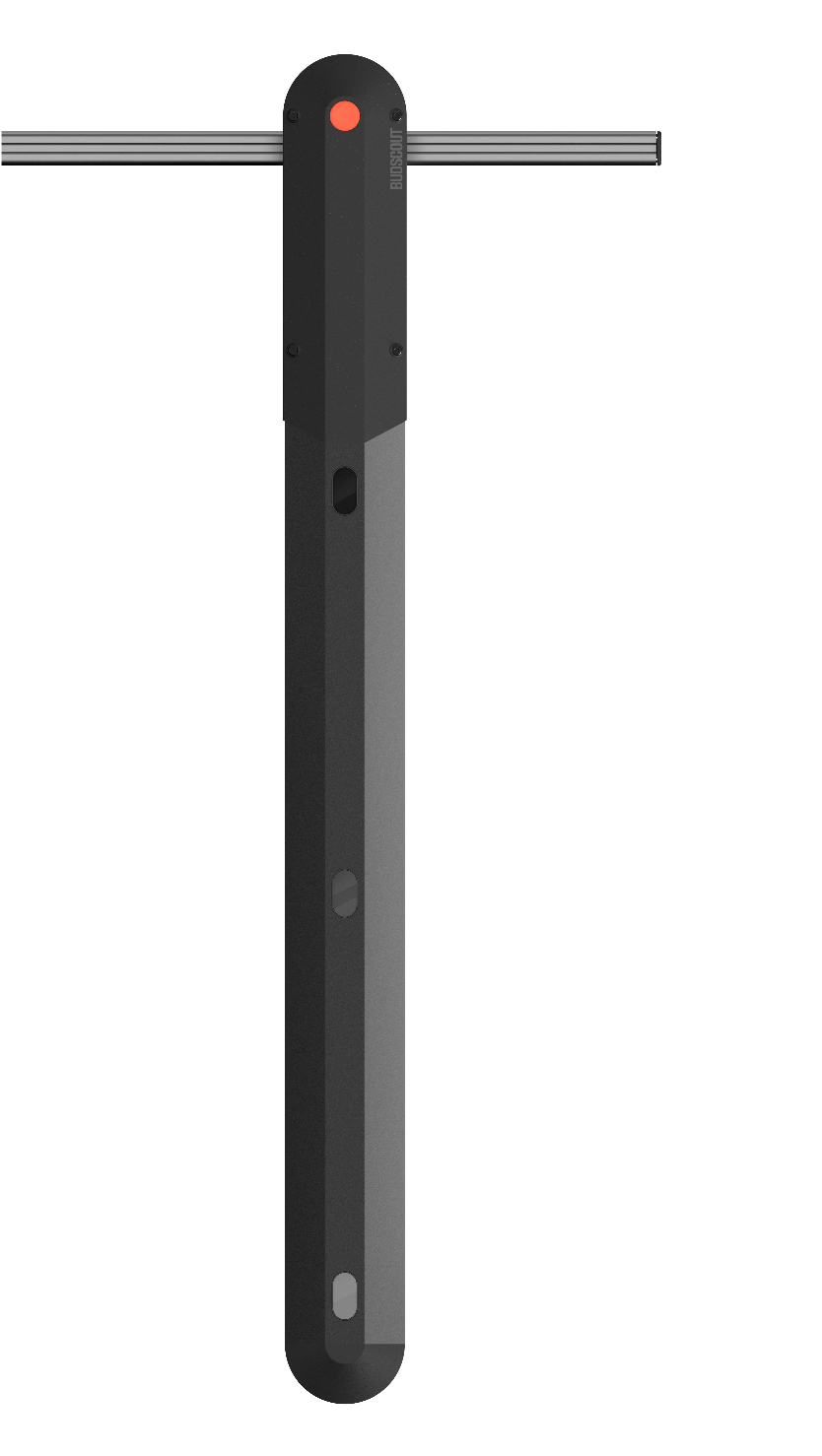 Budscout robot mounted on its rail